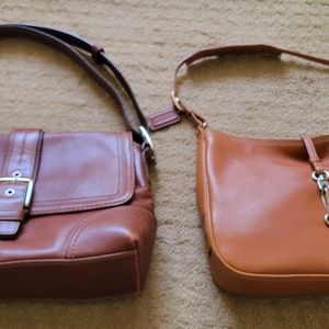 2 Coach Tan purses